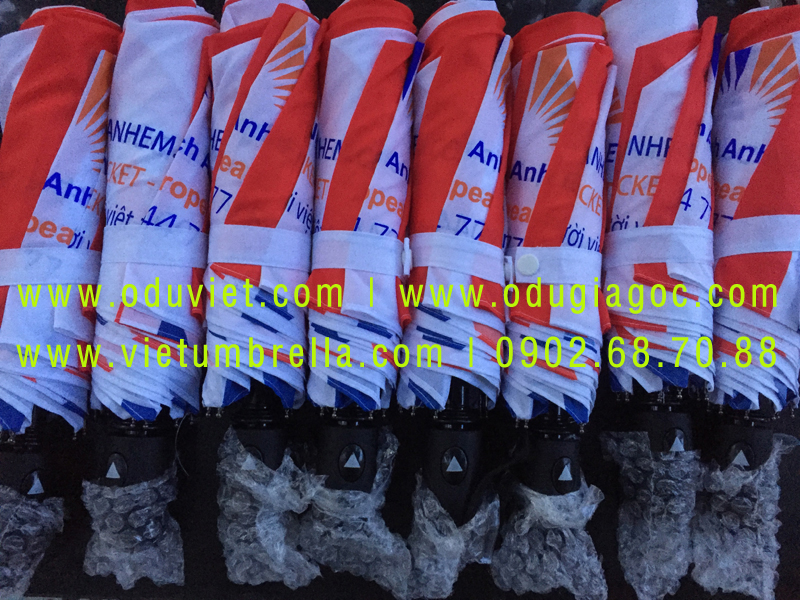 xưởng sản xuất ô dù cầm tay in logo quảng cáo